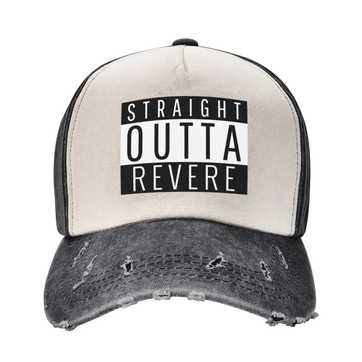 Straight Outta Revere MassachusettsCap Baseball Cap Mountaineering Golf Hood Trucker Cap For Men Women's