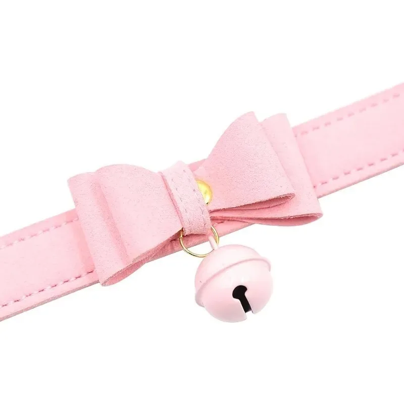 สร้อยคอ สายคล้องคอ ของเล่น ปลอกคอหนัง กระดิ่ง โชคเกอร์ สร้อยคอแบบสลีฟแฮนด์เมด หมุดโลหะ ชุดคอสตูม