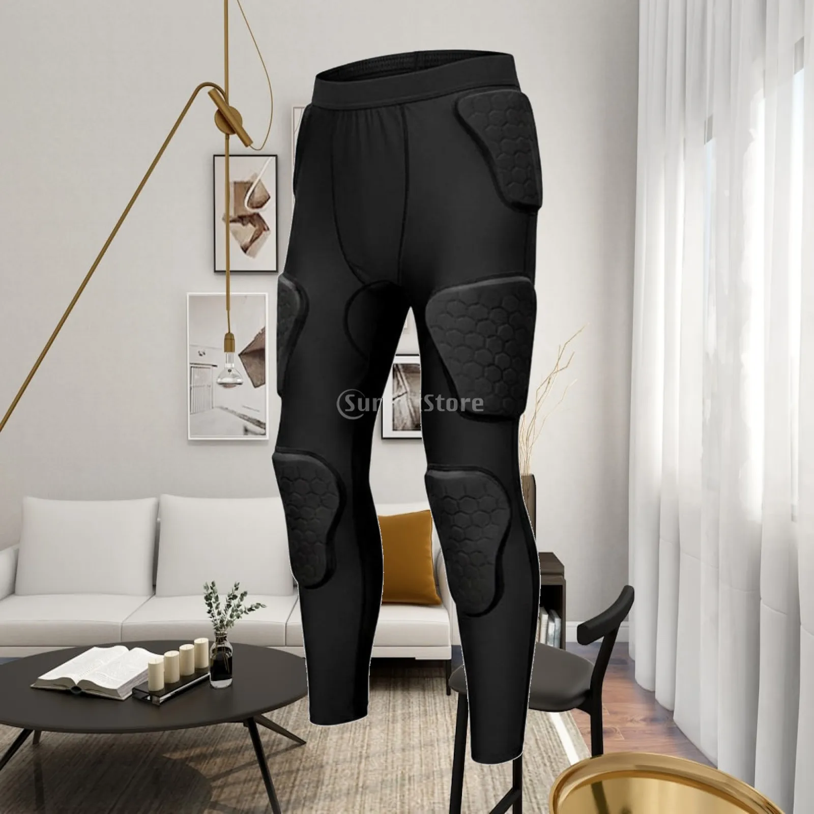 Knee Protection Pants for Adults with EVA Cushioning Compression Fit for Football Basketball Soccer Training Gear