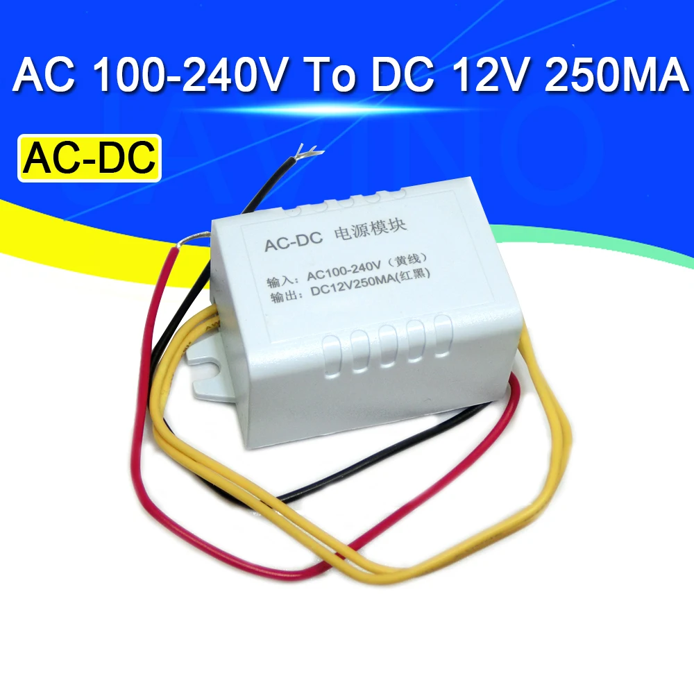 1/5/10 sztuk moduł zasilania AC-DC Adapter 12V 250MA przełącznik przełączający termostat AC 110-220V wyjście DC 12V 3W konwerter XH-M302