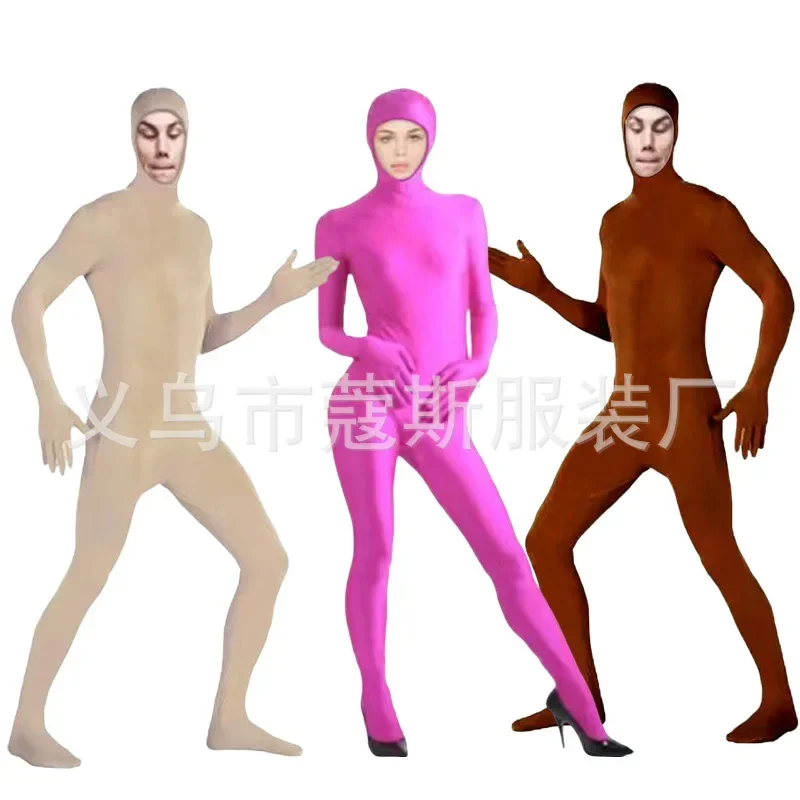 Zentai Full Bodysuit for Men Women Halloween Carnival Cosplay Custome Skin Tight Jumpsuit Spandex Body Suit