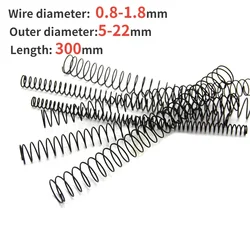 1pcs Springs Y-shaped Compression Spring Wire Diameter0.8-1.8mm Spring Steel Length 300mm Outer Diameter 5-22mm