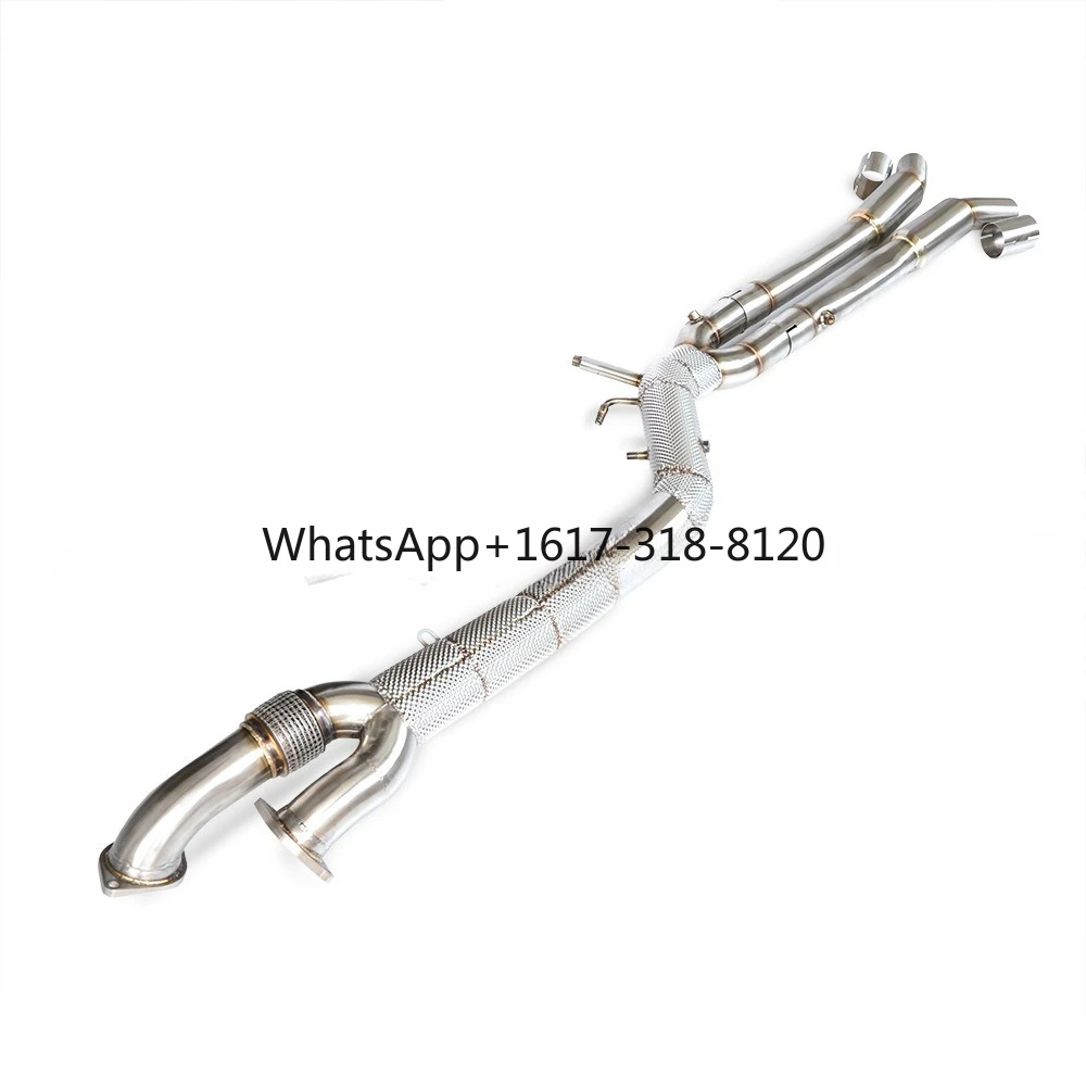 

Для B M W M3/M4 G80/G82 3.0 2019-2023 SUS304 средний трубчатый резонатор выхлопной трубы