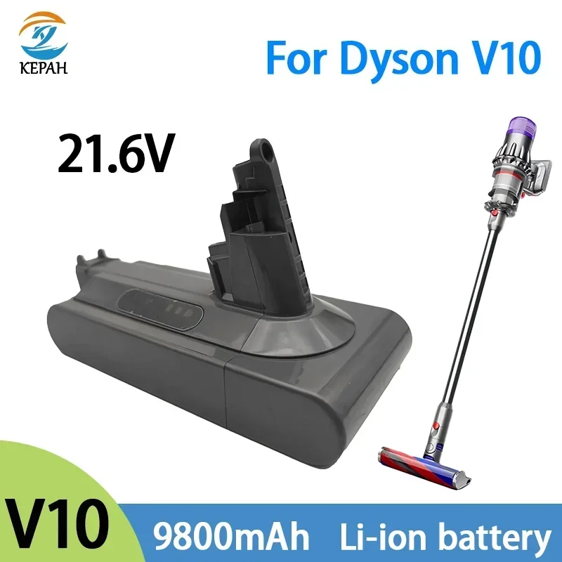 

V10 Replacement Battery Lithium-ion 25.2V 12800mAh For Dyson V10 Cleaner RH-10 SV12 Battery Pack 7-CELL(206340) SV14 7INR21/70