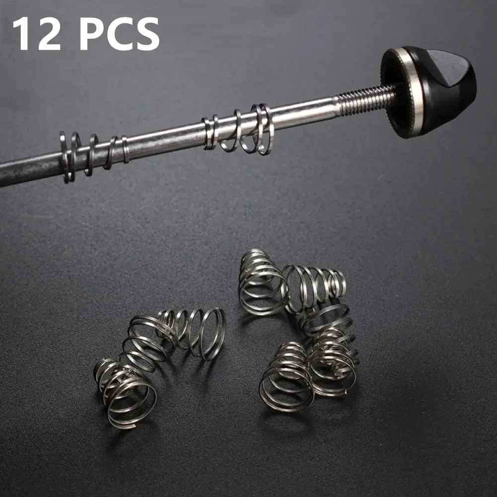 12pcs Bicycle Wheel String Spring Quick-Release Rod Shaft Lever Hub Part Stainless Steel For Bike Cycling Forks Hubs Parts