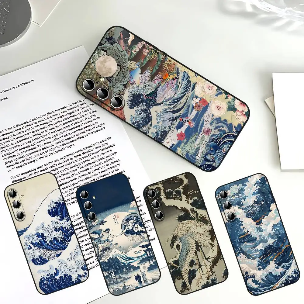 Art K-Katsushika Hokusai Slim Shockproof Protective Phone Case For Samsung S24/S25/S22/S30/Note20/Lite/Ultra/5G/Plus/FE
