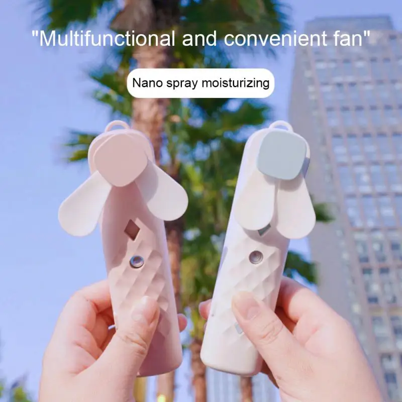 

2 in1 Portable Hydrating Spray Mist Mini Fan Humidifier Handheld USB Rechargeable Small Cooling Fan Home Outdoor Air Cooler