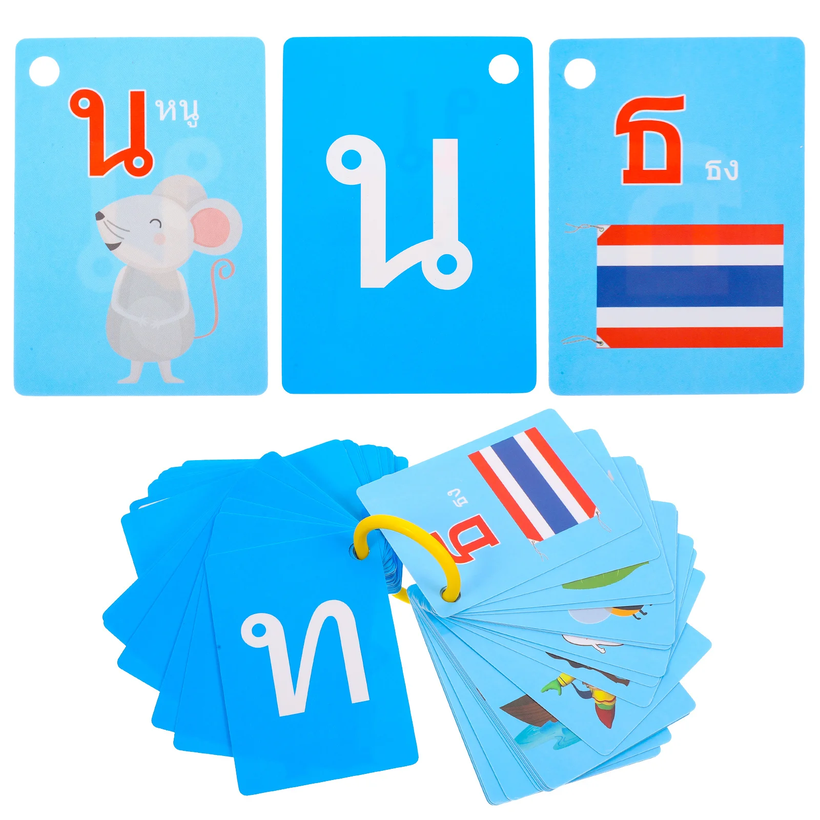 90 carte didattiche Schede flash per vocabolario Flashcard leggere e facili da riporre per lo sviluppo delle lingue dei bambini Studio portatile