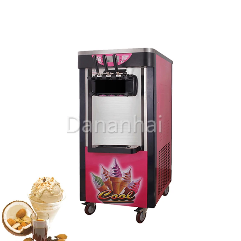 

High Quality Commercial Soft Ice Cream Machine, Three Flavors Frozen Yogurt Machine