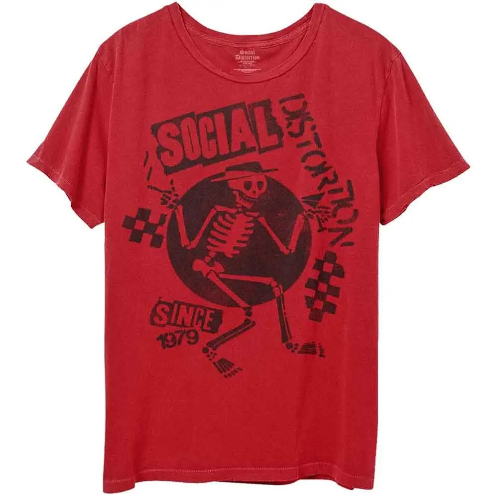 Social Distortion Speakeasy Checkerboard camiseta roja nueva