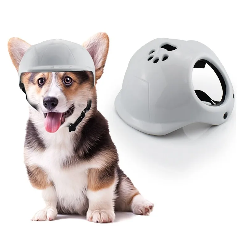 Dog cat pet protection cap wholesale pet hard hat with ear piercing