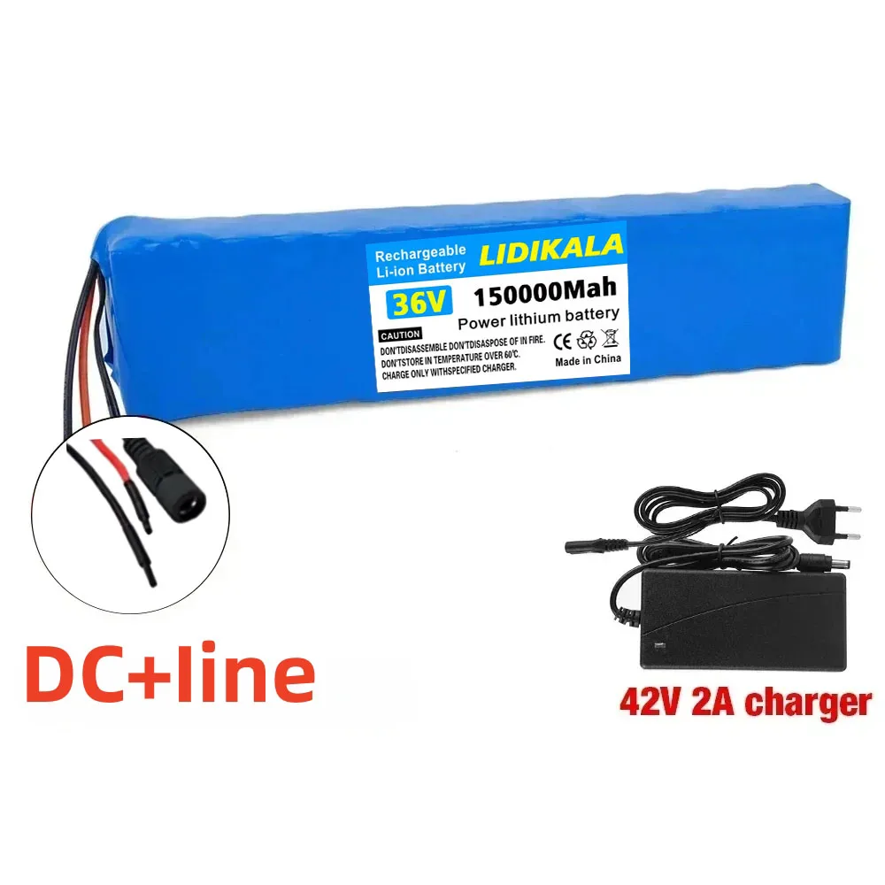 10S3P 36V 150Ah 18650 wiederaufladbarer Lithium-Akku, 1000 W Leistung, modifiziertes Fahrrad, Elektroroller, Fahrzeug mit BMS
