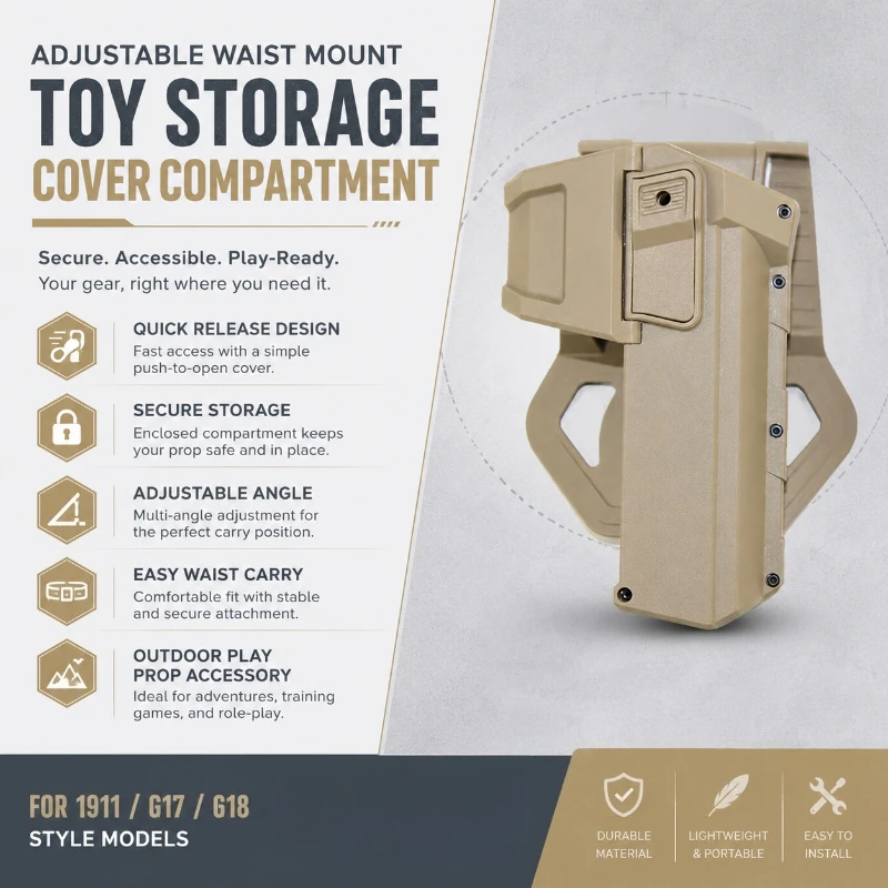 Rotatable Adjustable Waist Holder Rigid Molded Carry Shell With Built-in Side Storage Slot