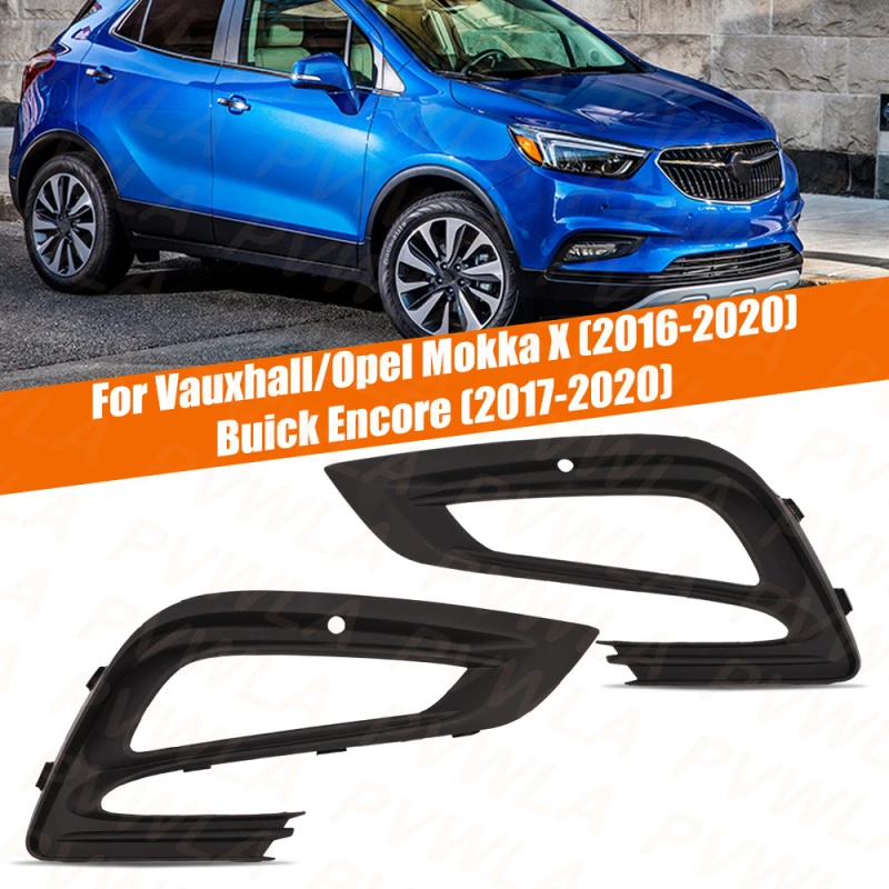 

Car Front Fog Light Grille Cover With Holes For Vauxhall/Opel Mokka X/ Buick Encore 2017 2018 2019 2020 Fog Lamp Grills