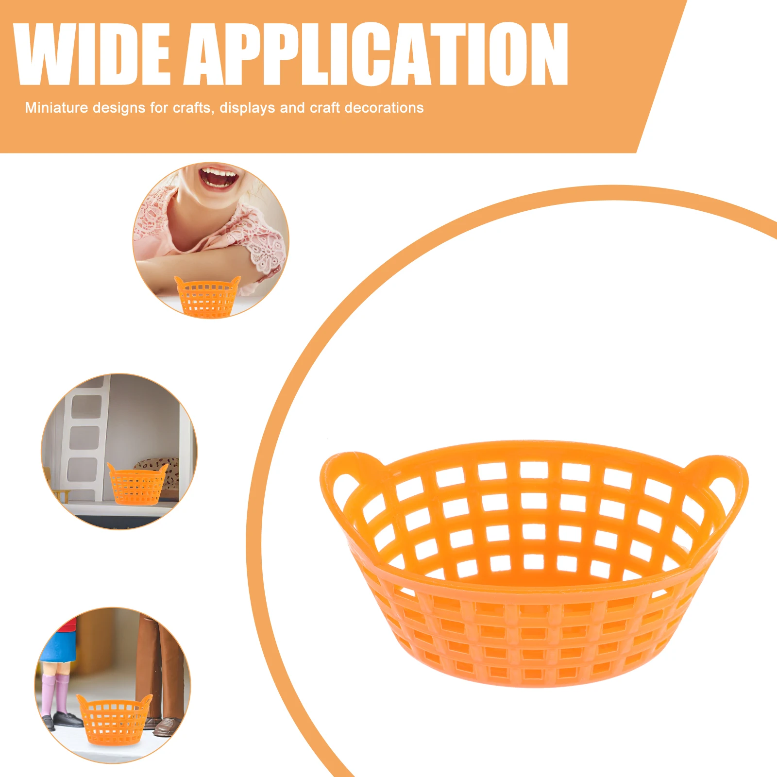 ตะกร้าช้อปปิ้งจิ๋วสำหรับเด็ก 10 ชิ้น ตะกร้าพลาสติกแบบถือสำหรับเล่นสมมติ งานฝีมือ ตกแต่ง ตะกร้าของชำขนาดเล็ก ของตกแต่งบ้าน