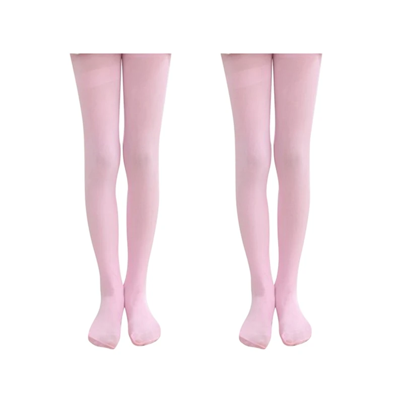 Medias de Ballet de terciopelo para niñas, calcetines de baile de microfibra, medias de baile profesionales, 2 uds.