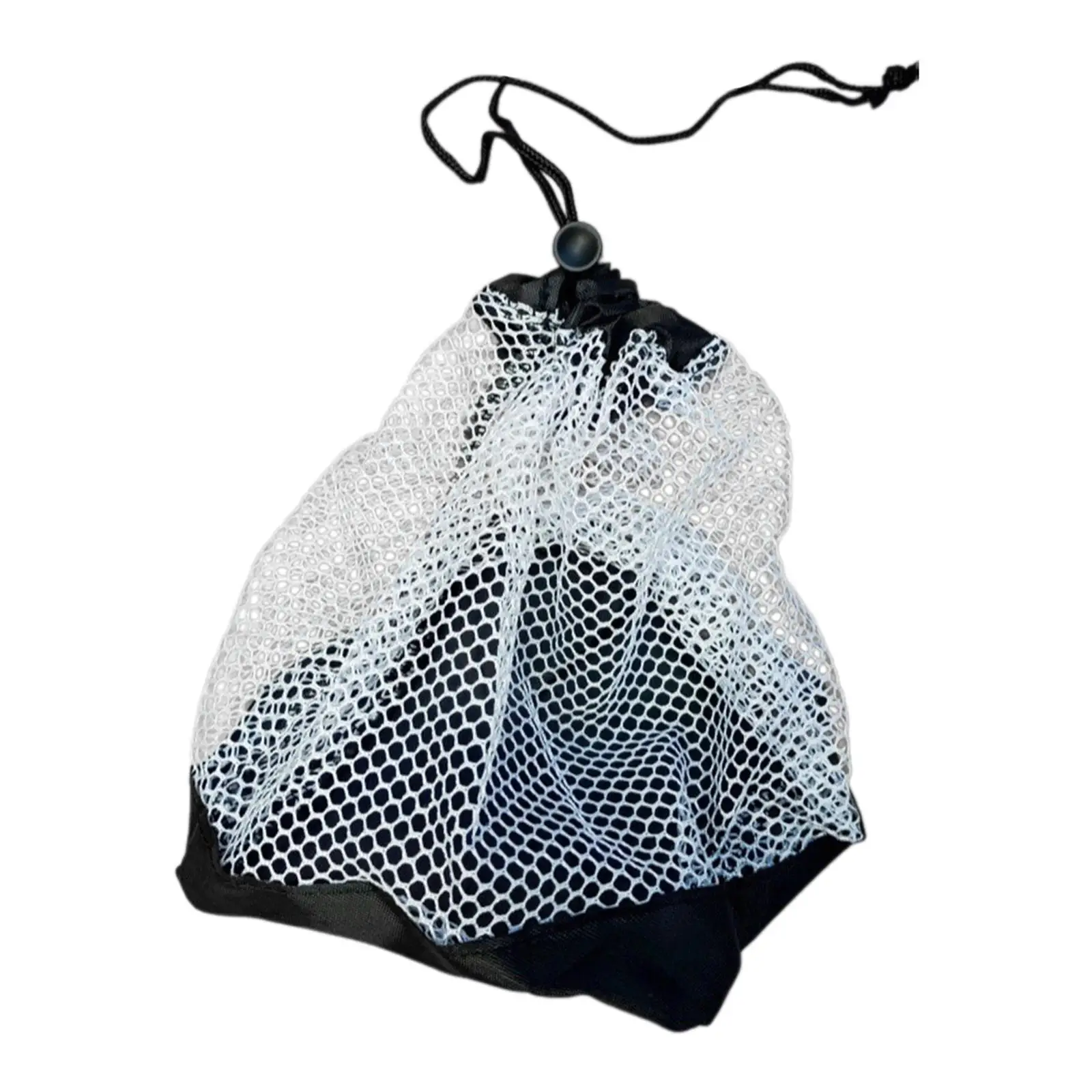 Golf Ball Bag Nylon Mesh Bag with Cord Lock Closure Drawstring Mesh Bag for Sports Baseball Balls Beach Washing Toys Shower