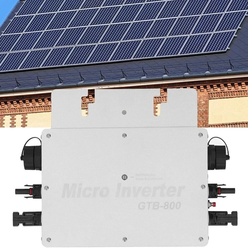 IP65 Waterproof 800W MPPT Grid Tie Micro Solar Inverter 22‑50VDC Input Built‑in WiFi Remote Monitor 120/230V AC HomeSolarSystem