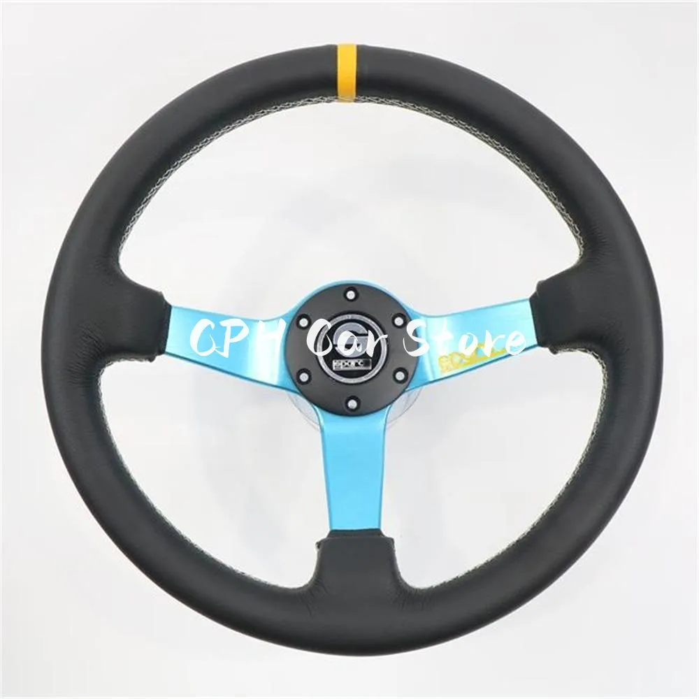 

14 Inch Car Modification Universal Steering Wheel PUPersonalized Competitive Racing Steering Wheel 350mm PU