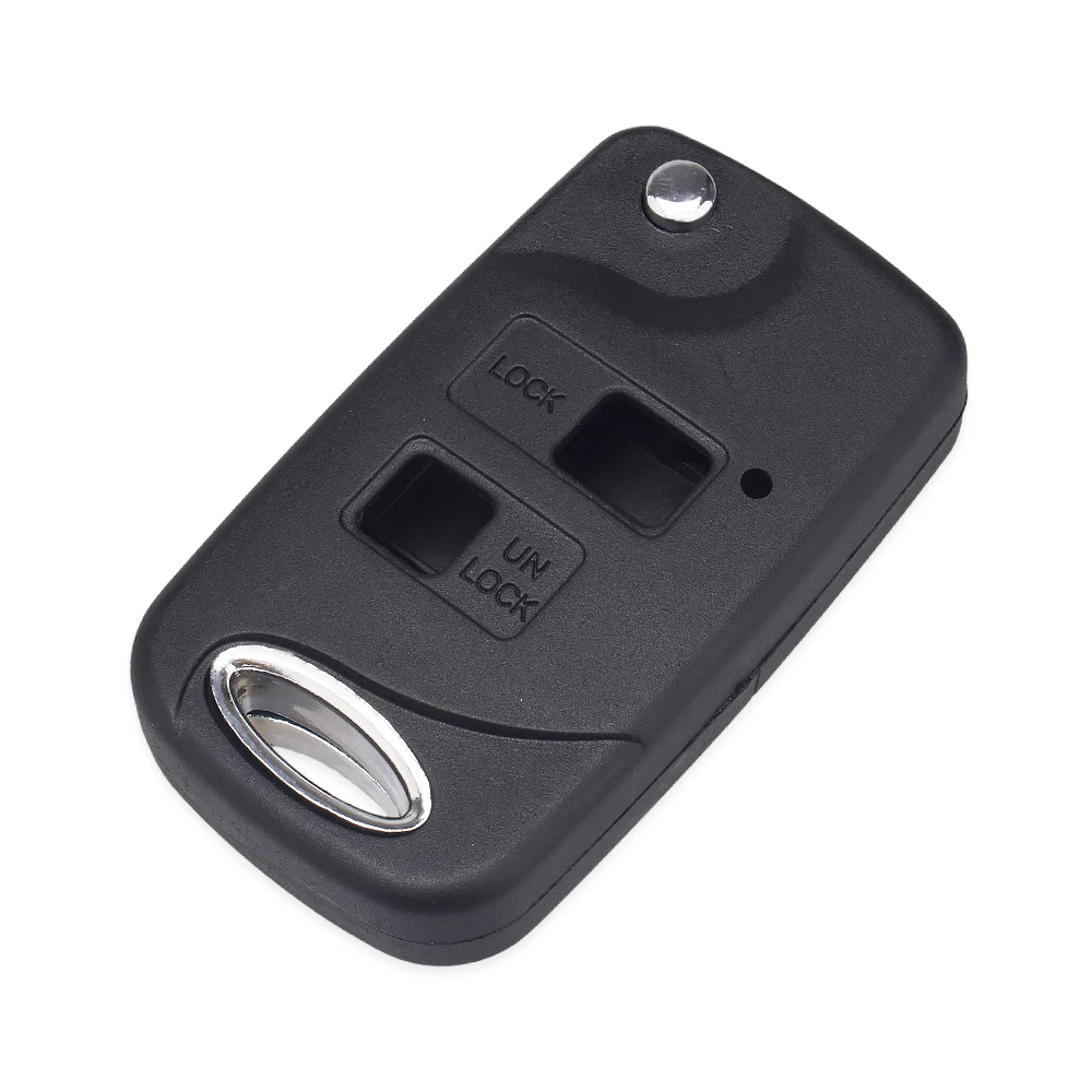 KEYYOU Folding Flip Remote Key Shell 2 Button For Toyota Yaris Carina Corolla Avensis TOY43 Uncut Blade Fob Case