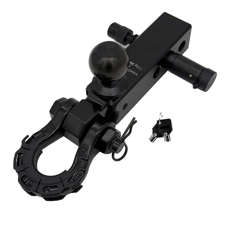 Off-road Trailer Hook Extended Trailer Arm with Ball Head Square Mouth Universal Solid Large Pull Off-road Vehicle Tow Hook