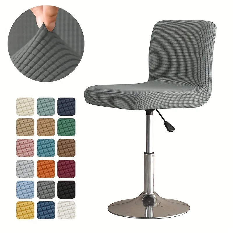 Einfarbig Kurze Rückenlehne Stuhl Abdeckung Sitzbezüge Schonbezug Hotel Bar Stuhlhussen Haus Sessel Polyester Stuhlhussen Für Zuhause