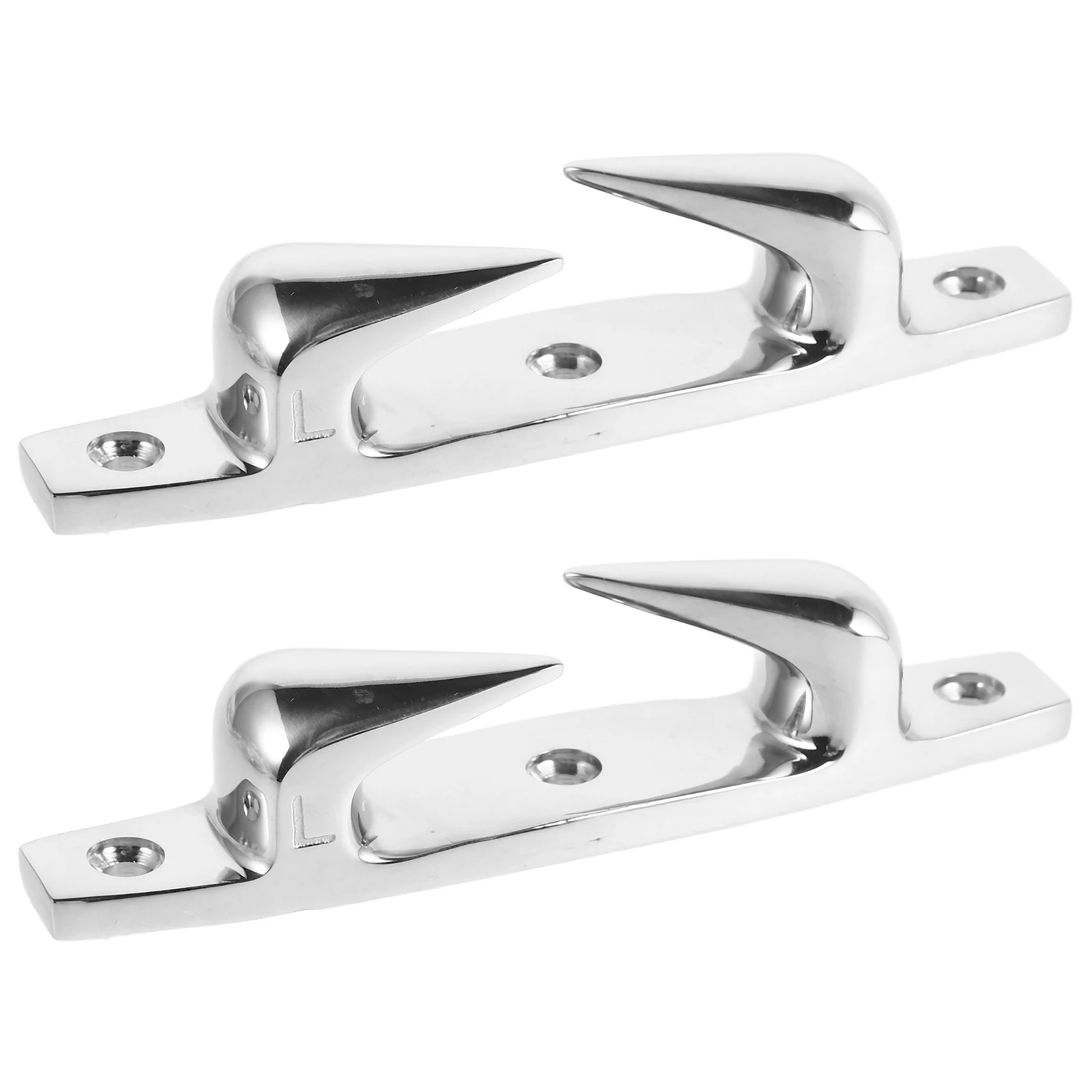 

2Pcs Stainless Fairlead Durable Rope Cleat Boat Dock Cleats Yacht Kayak Flag Pole Rope Accessories