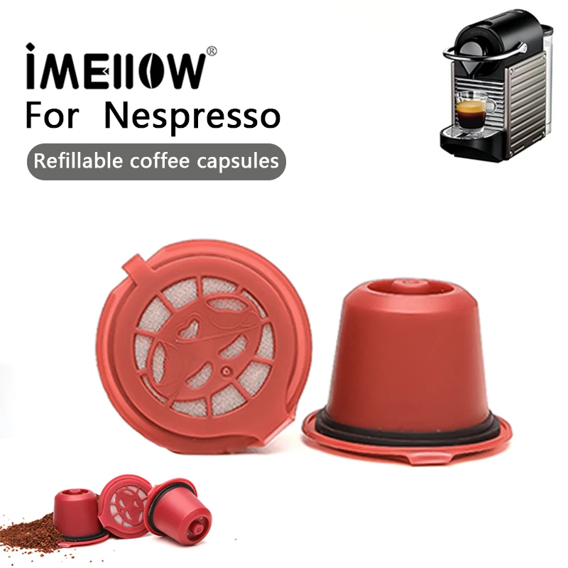 1pcs Refillable Reusable Coffee Capsule Filters for Nespresso Coffee Machine with Brush Spoon Coffee Accessories