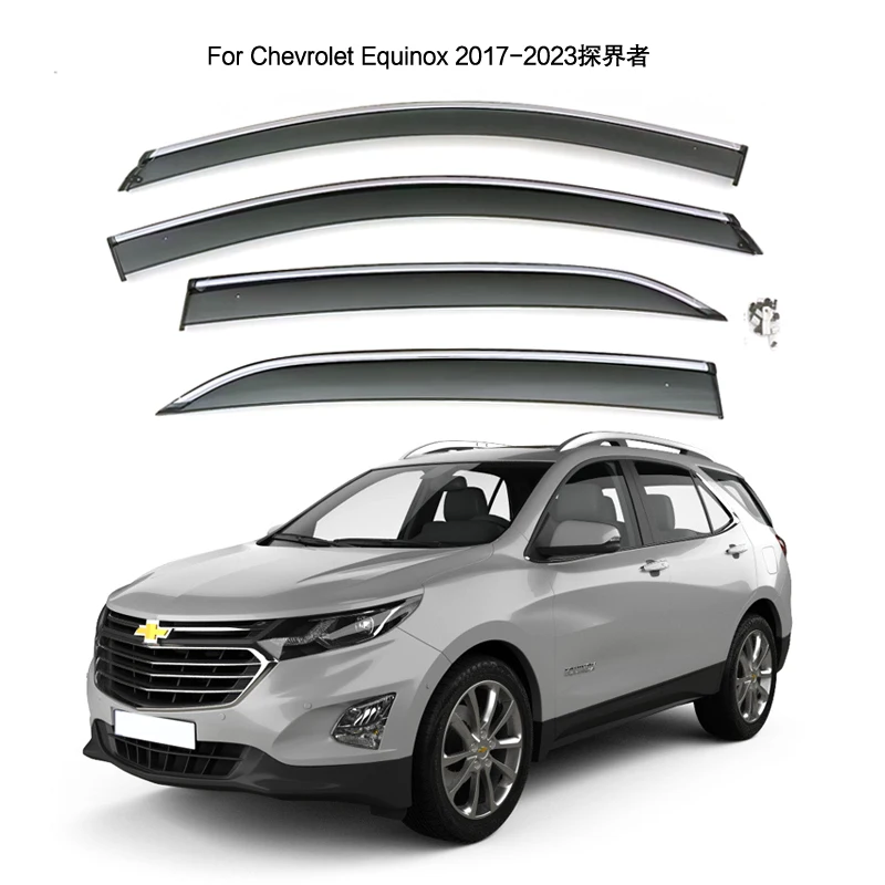 

For Chevrolet Equinox 2017 2018 2019 2020 2021 2022 2023 Door Window Visor Weather Wind Deflectors Rain Guard