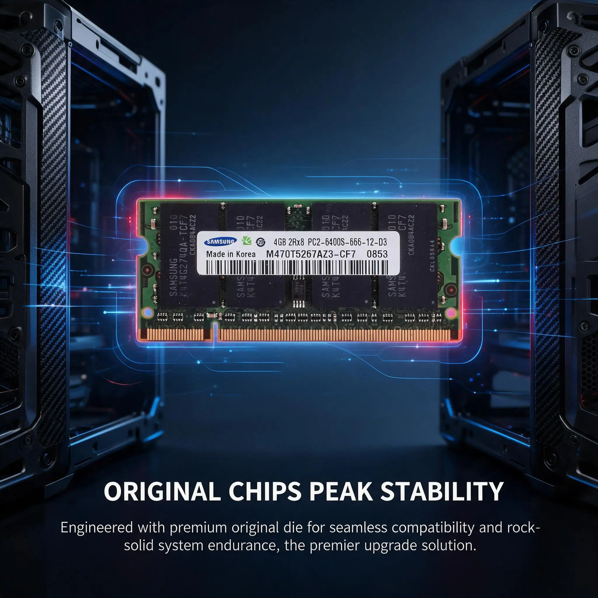 SAMSUNG DDR2 Memory RAM SODIMM Notebook 4GB 2GB 667Mhz PC2-5300s 800MHz PC2-6400S Non ECC Unbuffered 1.8V Laptop