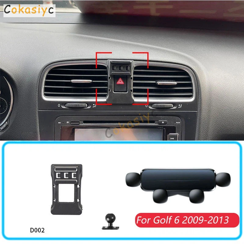 Auto-Handyhalterung für Volkswagen Golf MK6 6 2009-2013, Schwerkraft-Ständerhalterung, horizontale GPS-Handyhalterung, Zubehör
