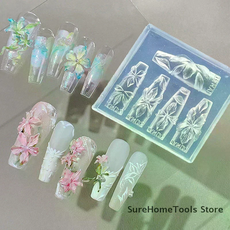 3D Flowers Nail Mold DIY Silic - Resin Art Templates Free ulasan dan harga