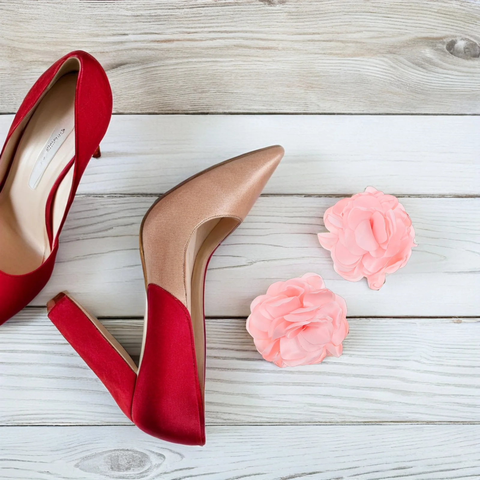 

Shoe Clips Flower: Removable Floral Shoe Decorations For Women High Heels Sandals Flats Wedding Party Beach Events Durable