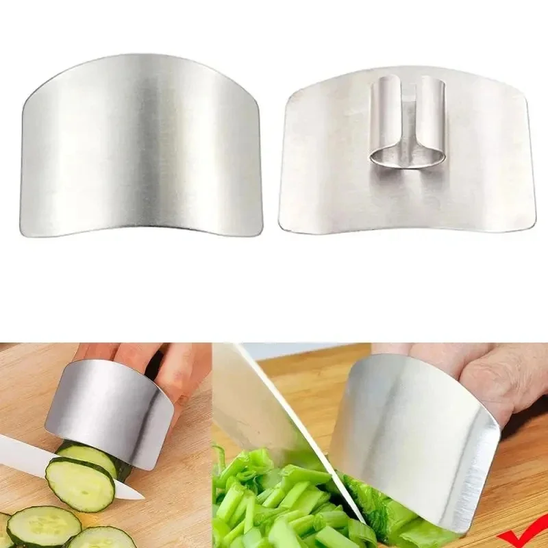 Kitchen Accessories Stainless Steel Finger Guard Safety Vegetable Cutter Hand Guard Kitchen Cut Finger Protector Tool 1-5pcs