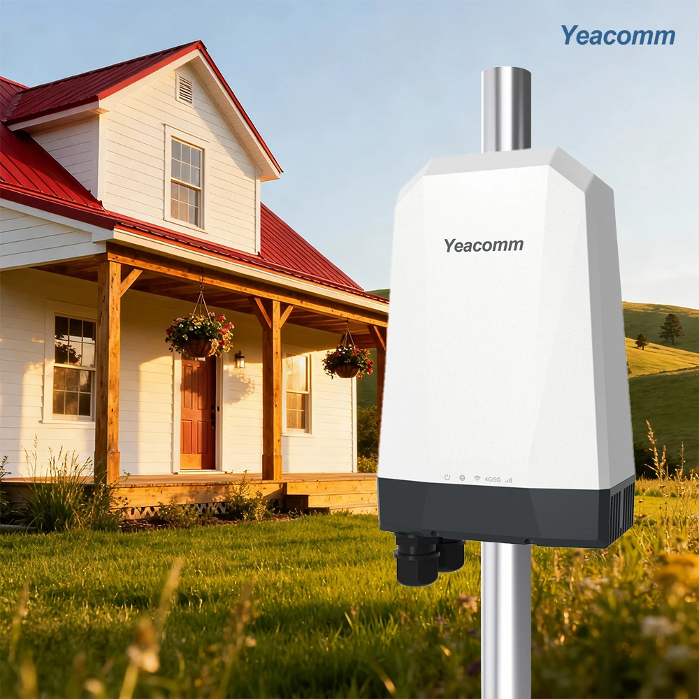 Yeacomm NR610-Q SDX62 S5300 Outdoor CPE VPN Router 4G 5G Wireguard Solution Firewall QoS WEP Encryption Max. 1000mbps LAN Data