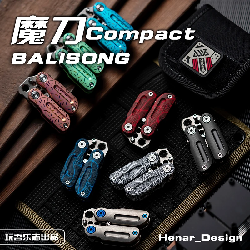 WANWU EDC Compact Finger Spinner Titanium Alloy G10 Bottle Opener Crowbar Stress Toy