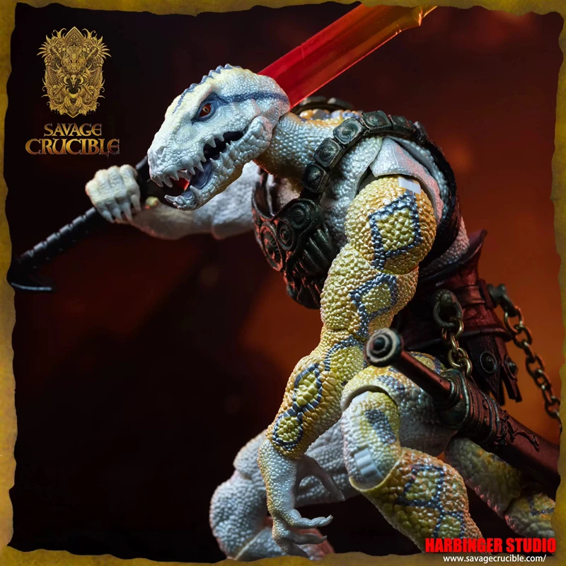 Savage Crucible 1/12 Actionfigur Barbarian Komodo Dragon Lizard NECA Fury Toys Four Horsemen Toys