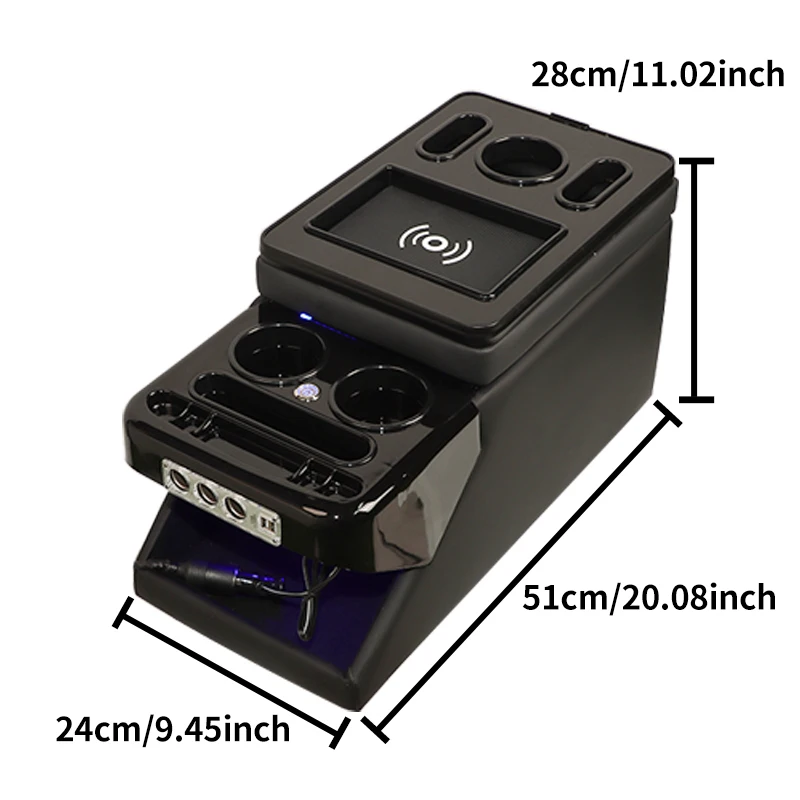 

Оптовая продажа: Подлокотник для автомобиля Vigo, центральная консоль, подлокотник для коммерческого транспорта, просторный подлокотник для минивэна Alphard с беспроводной зарядкой