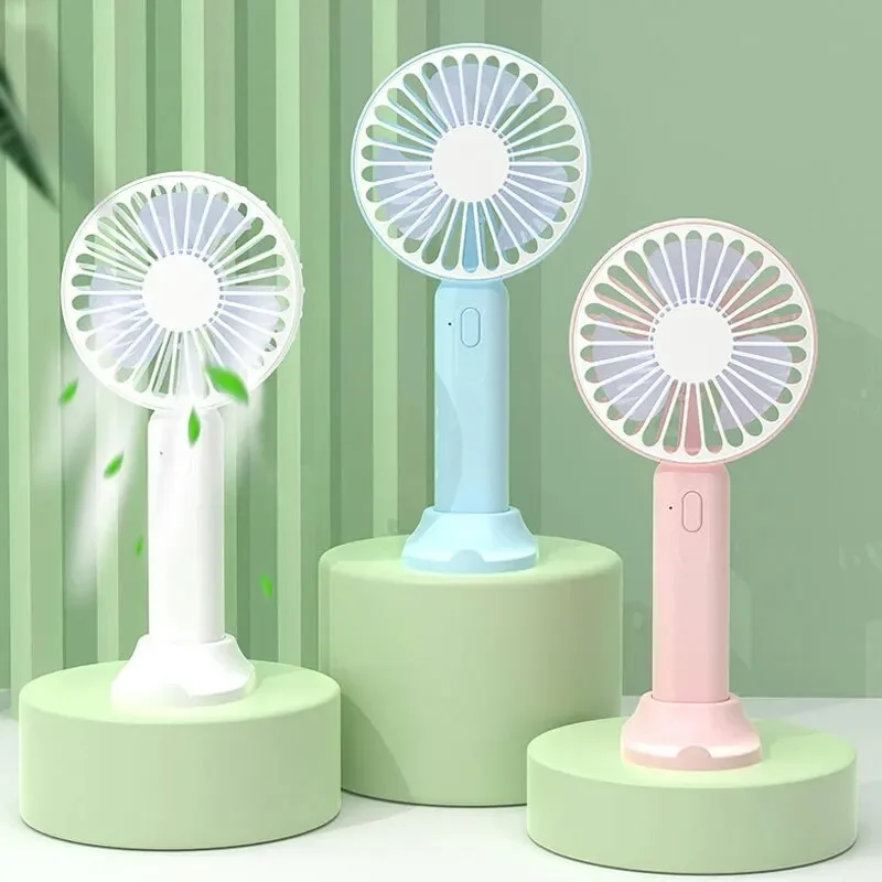 New Portable Fan Office Desktop Multifunctional Folding Headed Small Electric Fan USB Mini Portable High Wind Pocket Fan 1pcs