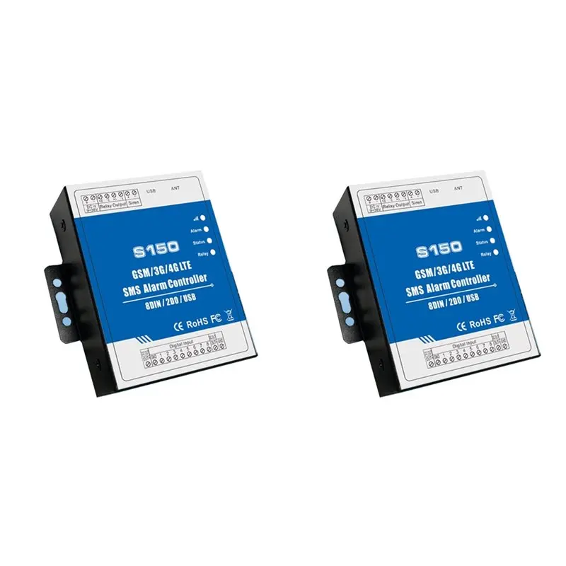

【VALUE MONEY】2X GSM 4G RTU SMS Alarm Controller S150 8DIN 2Relay Switch Industrial Iot Monitoring System In-Built 4G Version