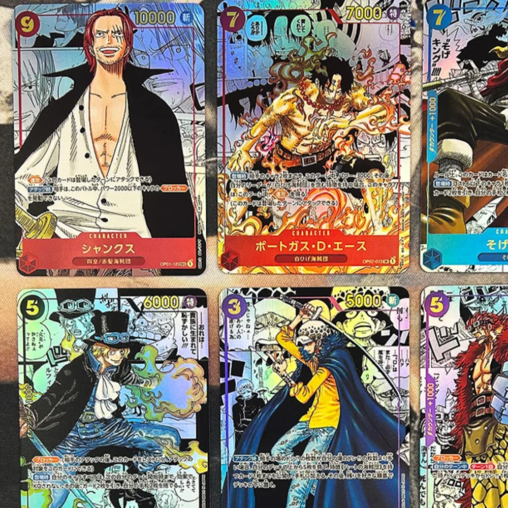 10 Stks/set Opcg Manga-Verzamelkaart Aap D.Luffy Boa · Hancock Portgas D Ace Refractieve Kleur Flash-Kaart Kindergeschenken 63*88Mm