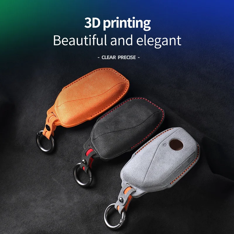 Car Key Shell housing Suede For BMW I7 X7 735i 740i G07 LCI IX I20 X1 U11 7 Series G70 G09 XM U06 G81 Key Case Bag accessories