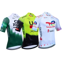Blanco Total Ciclismo equipo Jersey nuevo Emiratos Árabes Unidos bicicleta chaleco Maillot hombres mujeres CAJA RURAL secado rápido Ropa Ciclismo bicicleta Jersey camiseta