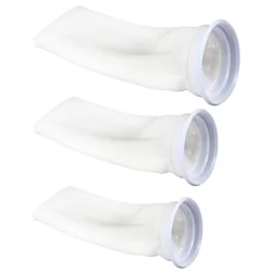 3 Pcs Filter Socks for Saltwater Aquarium Bag Fish Tank Sump Bags Filtration System Parts White Cotton