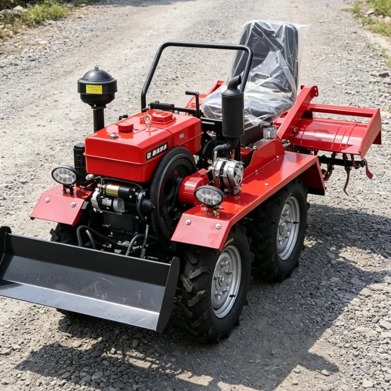 

Customized Upgraded Agricultural Cultivator, High‑Power Four‑Wheel Tractor, Rotary Tiller, High‑Efficiency Plowing Machine