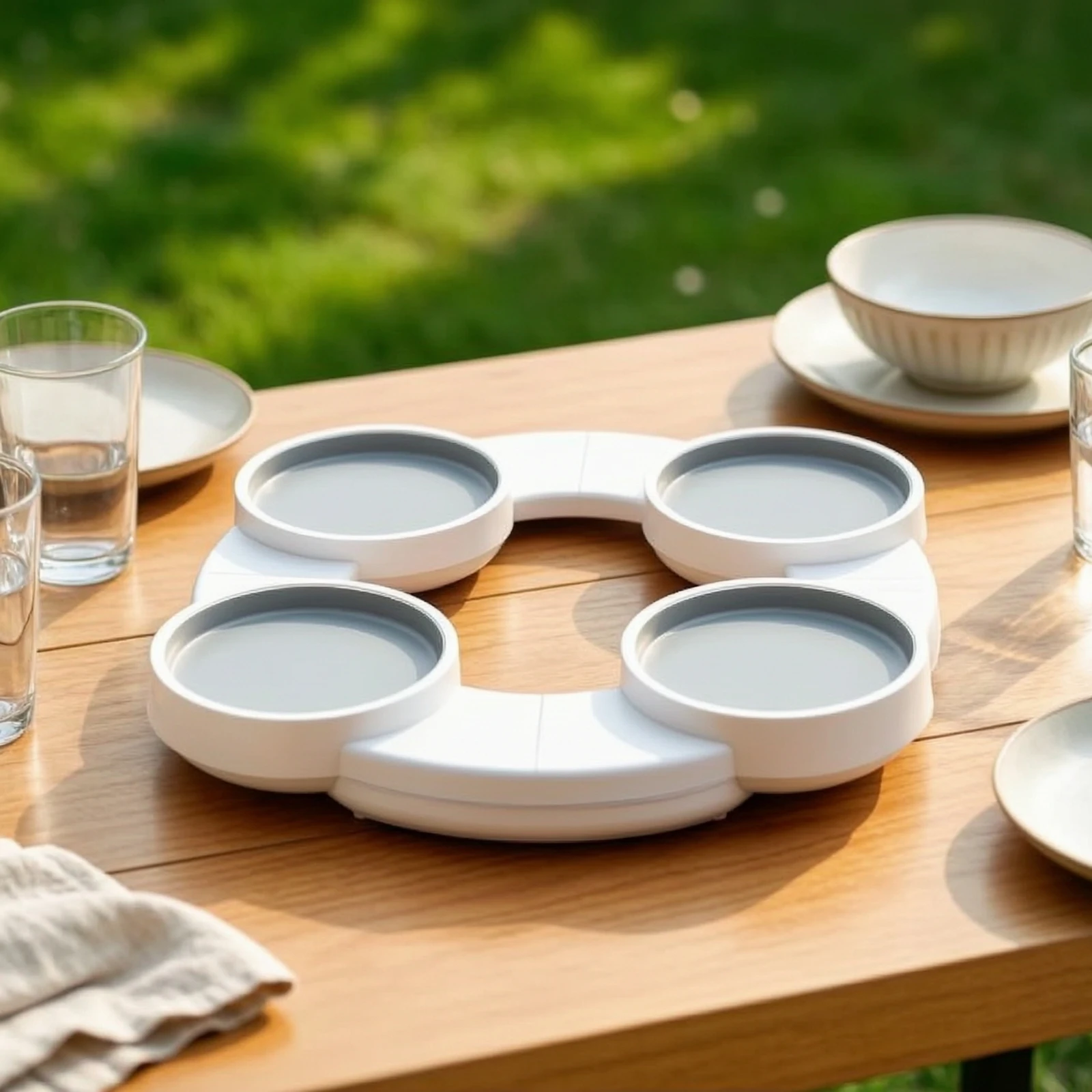 Rotating Tray Rack Easy to Clean Rotating Serving Tray Turntable Expandable Table Tray Anti-Skid for Families, Dining Room
