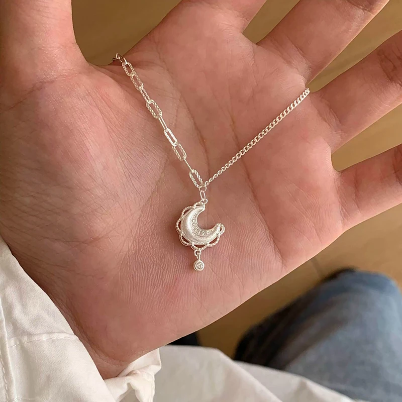 GANPUP Exquisite Perlenbesetzte Y-förmige Lange Anhänger-Halskette für Damen, Modische Neue 925 Versilberte Halskette, Schmuckgeschenk für Partys – Detail 5