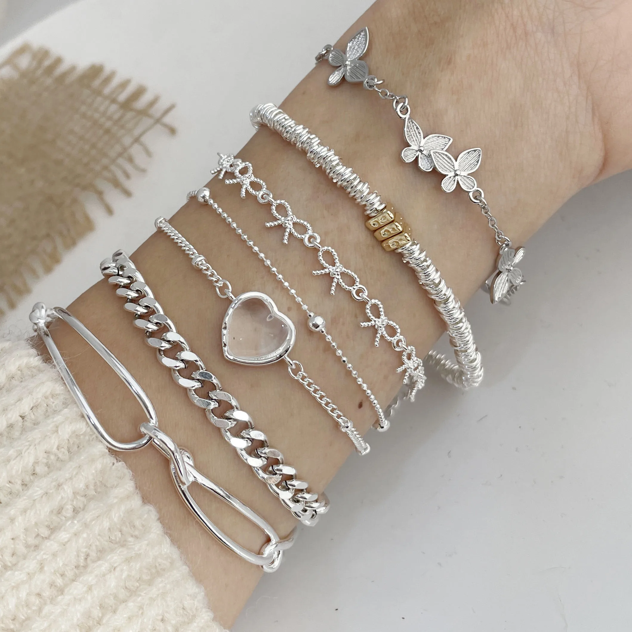 

100% Solid 925 Sterling Silver Metal Bracelet for Women Men Vintage Handmade Shipping Bracelet Birthday ChristmasGift