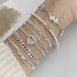 100% Solid 925 Sterling Silver Metal Bracelet for Women Men Vintage Handmade Shipping Bracelet Birthday ChristmasGift