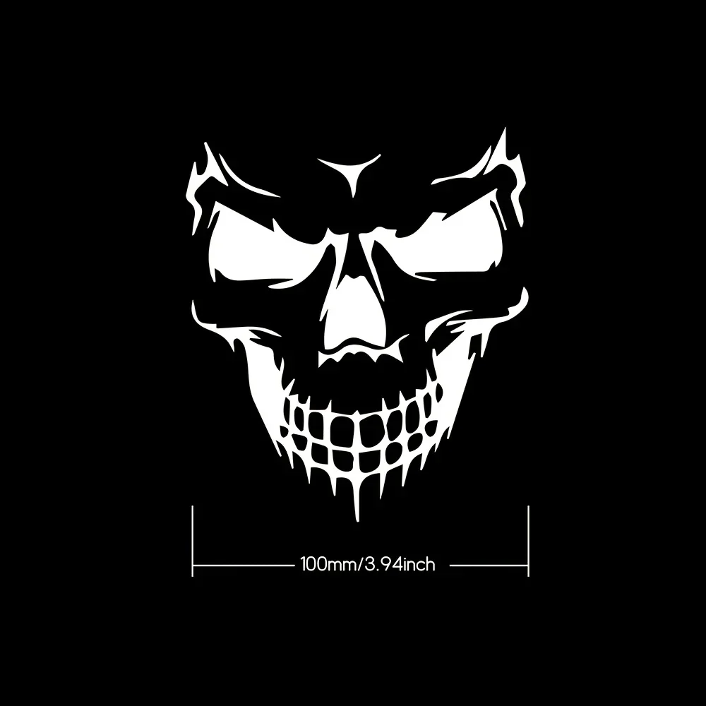 2 шт./компл. многоцветная светоотражающая наклейка с черепом, уникальный автоаксессуар для персонализации мотоцикла